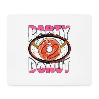 Donut party - Tapis de souris (format paysage) - blanc - Devant