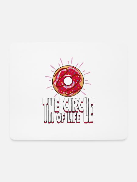 Cooles Donut Shirt 'the circle of life' - Mousepad (Querformat) - Weiß