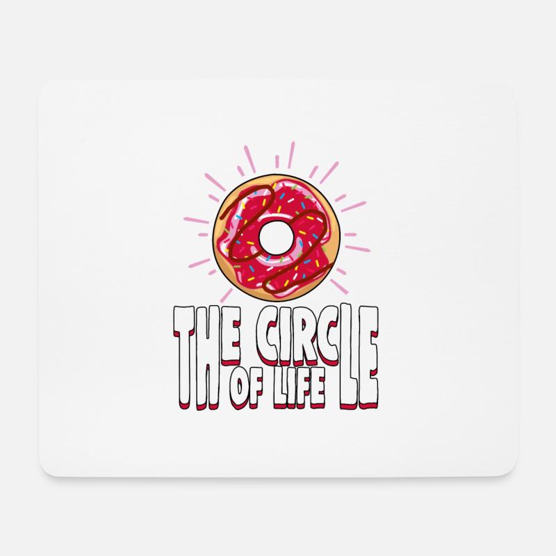 Cooles Donut Shirt 'the circle of life' - Mousepad (Querformat) - Weiß