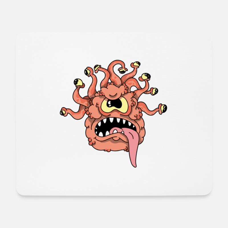 Monster - Mousepad (Querformat) - Weiß