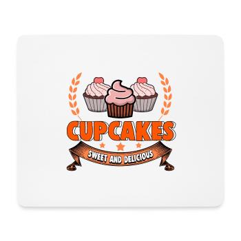 Cupcakes süß und vorzüglich - Mousepad (Querformat) - Weiß - Vorne