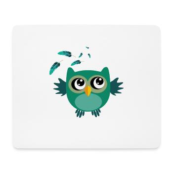 Suesse Eule - Mousepad (Querformat) - Weiß - Vorne