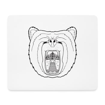 Wild Wild Vests Bear Tee - Mouse Pad (horizontal) - white - Front