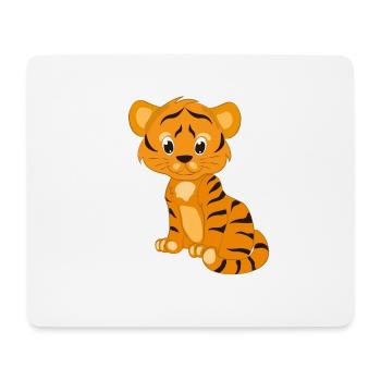 Baby tiger children - Mouse Pad (horizontal) - white - Front