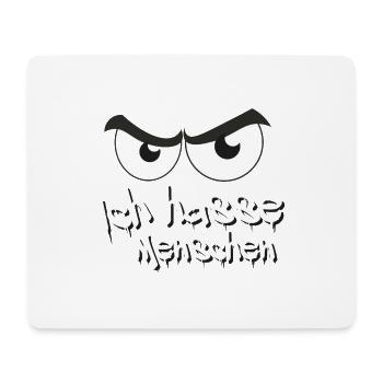 Ich hasse menschen - Mousepad (Querformat) - Weiß - Vorne