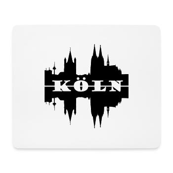 Koeln skyline silhouette - Mouse Pad (horizontal) - white - Front