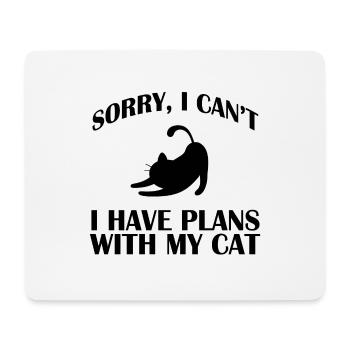 Chat - Tapis de souris (format paysage) - blanc - Devant