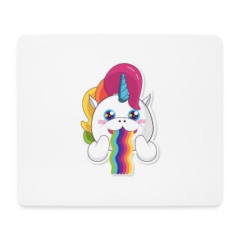 Einhorn Regenbogen - Mousepad (Querformat) - Weiß - Vorne