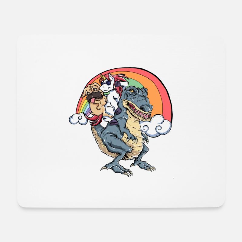 T-shirt mess under the rainbow - Mouse Pad (horizontal) - white