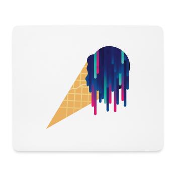 Cool ice cream 80s style colorful retro holiday - Mouse Pad (horizontal) - white - Front
