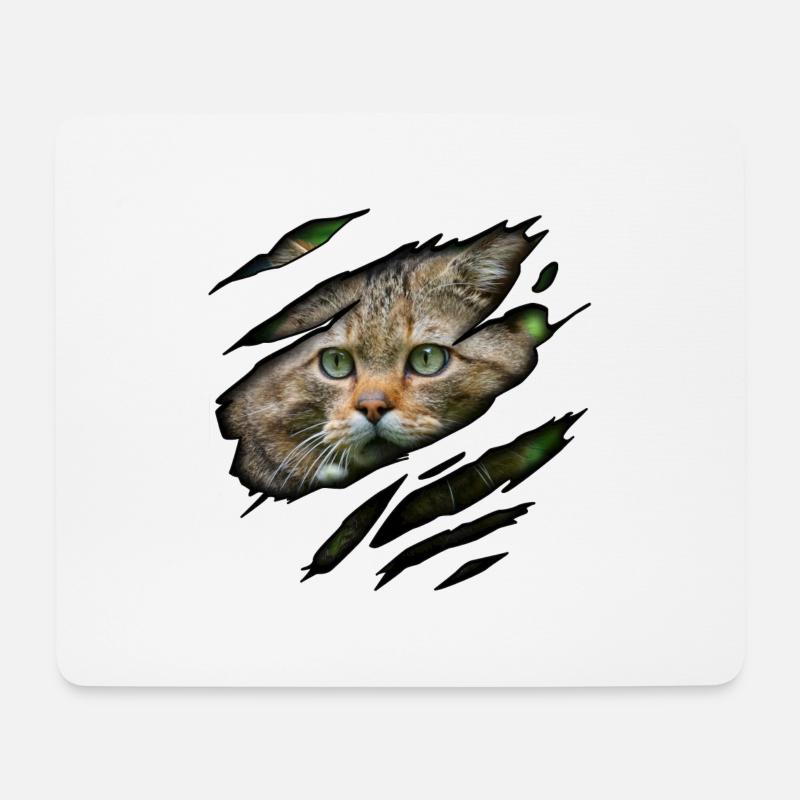 Wildkatze in mir - Mousepad (Querformat) - Weiß