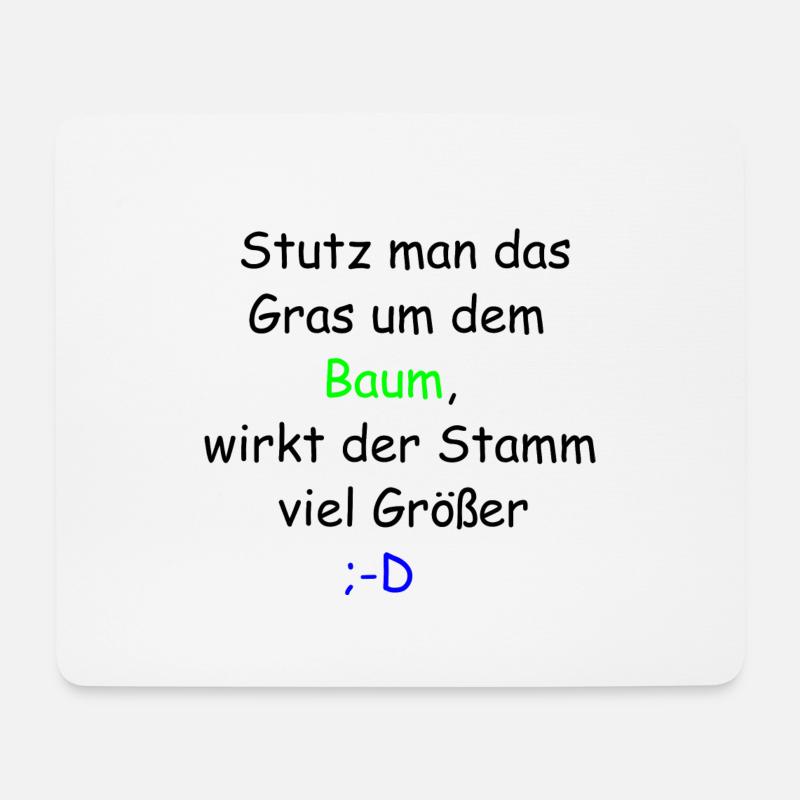 Baum Spruch | Super Geschenk - Mousepad (Querformat) - Weiß