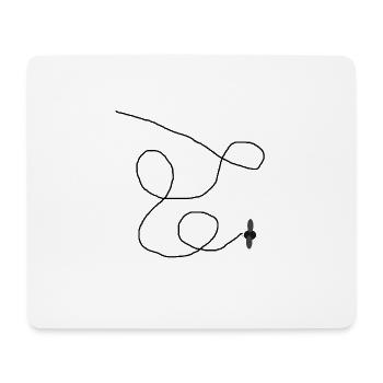 Motif de mouche - Tapis de souris (format paysage) - blanc - Devant