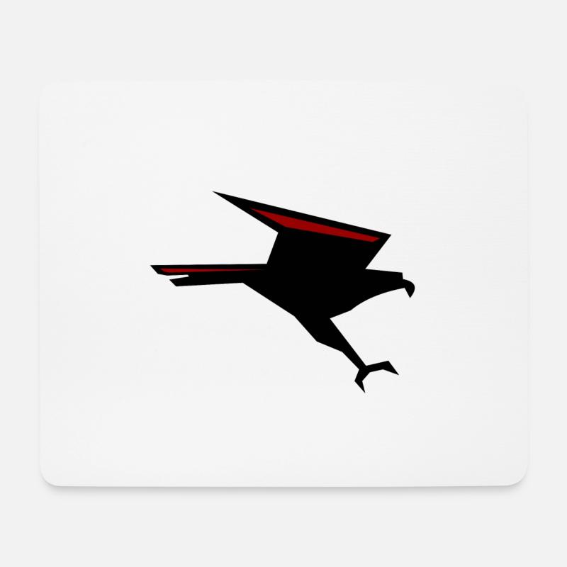 Falke - Mousepad (Querformat) - Weiß
