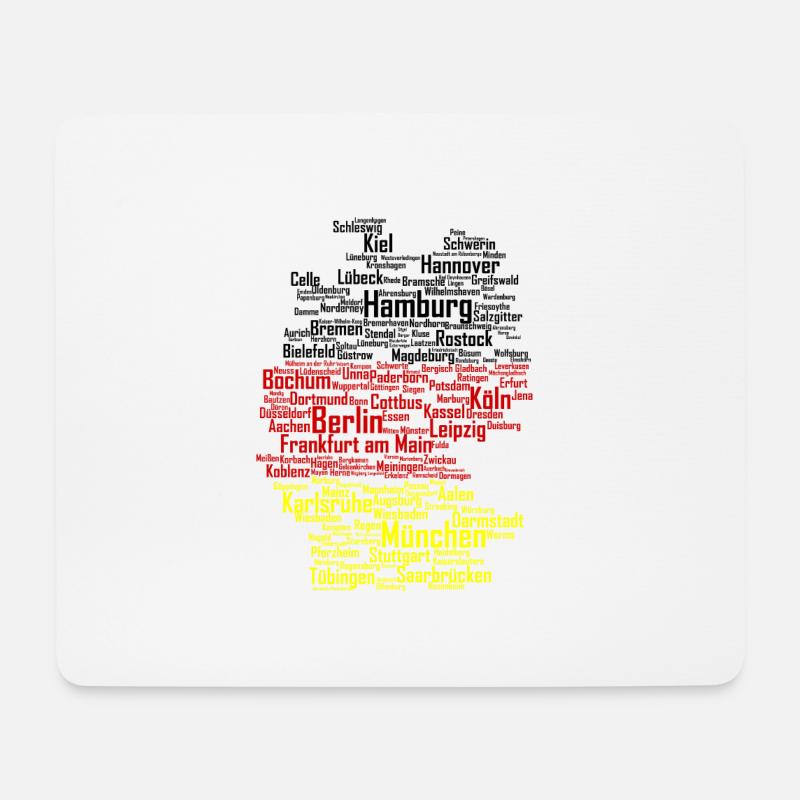 Deutschland Staedte - Mousepad (Querformat) - Weiß