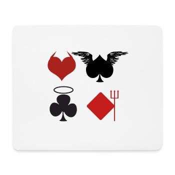 Poker Jeu de cash game cadeau affaire homme - Tapis de souris (format paysage) - blanc - Devant