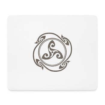 Latene keltisches Symbol grau meliert - Mousepad (Querformat) - Weiß - Vorne
