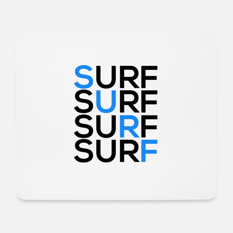 Surf Surf Surf Surf - Mouse Pad (horizontal) - white