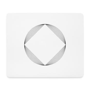 Geometrische Form - Mousepad (Querformat) - Weiß - Vorne