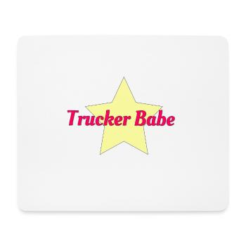 Trucker babe - Mouse Pad (horizontal) - white - Front