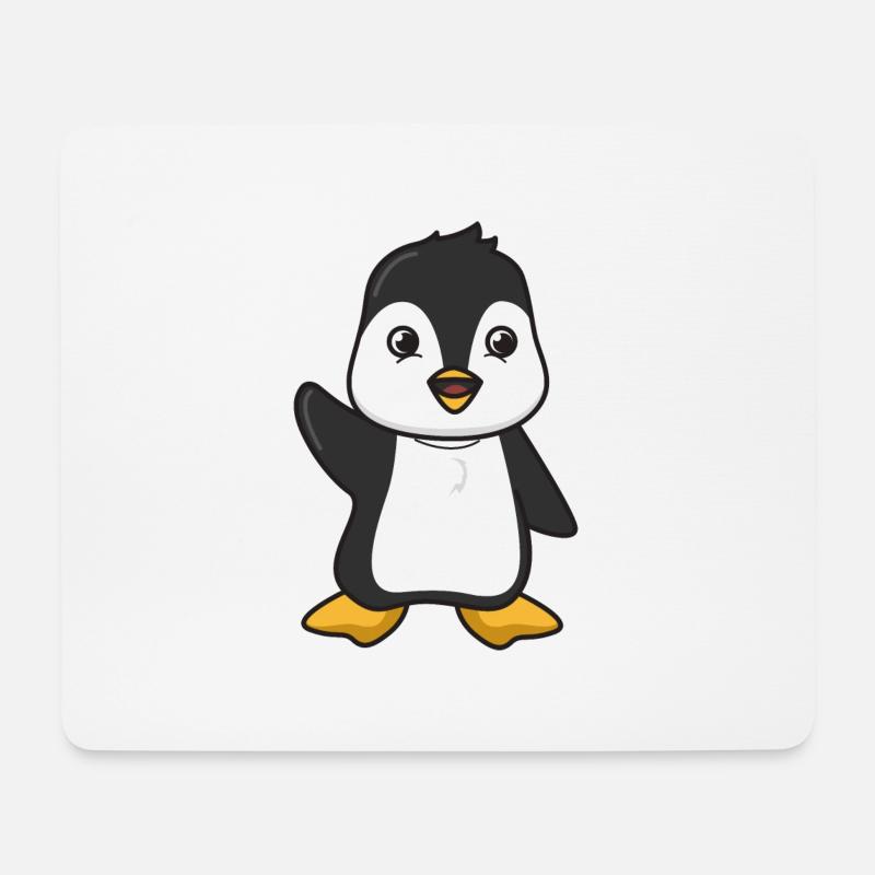 Pinguin Geschenk Tier niedlich Comic Tier Pinguine - Mousepad (Querformat) - Weiß