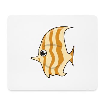 Scalar poisson cadeau aquarium aquatique poisson dessin animé - Tapis de souris (format paysage) - blanc - Devant