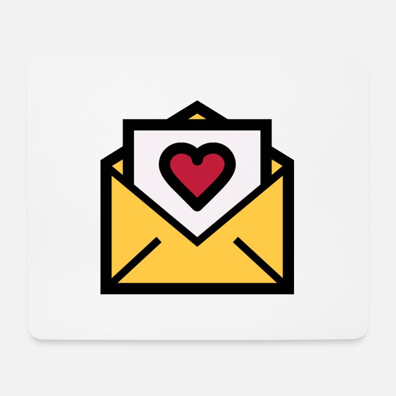 Liebesbrief zum Valentinstag - Mousepad (Querformat) - Weiß
