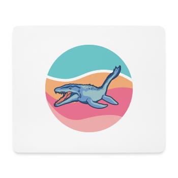 Tylosaurus dinosaur predator of the sea - Mouse Pad (horizontal) - white - Front
