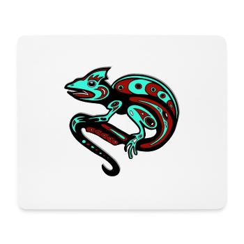 Tribal Chameleon animal reptiel kids gift idea - Mouse Pad (horizontal) - white - Front