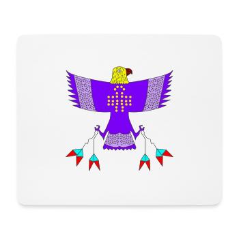 Tribal aigle indienne tribu enfants cadeau sport - Tapis de souris (format paysage) - blanc - Devant