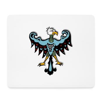 Aigle Tribal Indien Symbole Totem Tatouage Ethno - Tapis de souris (format paysage) - blanc - Devant