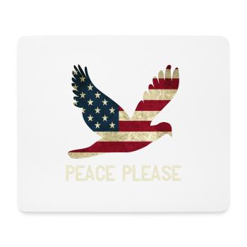 Peace please! America USA Dove of Peace - Mouse Pad (horizontal) - white - Front