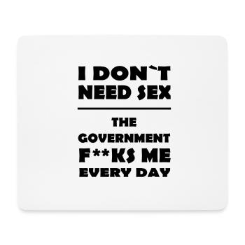 Drôle de slogans - Sex Government Fuck Démo - Tapis de souris (format paysage) - blanc - Devant