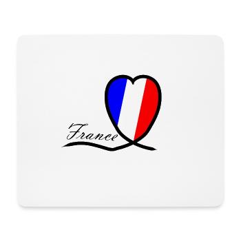 Frankreich Herz Souvenir - Mousepad (Querformat) - Weiß - Vorne