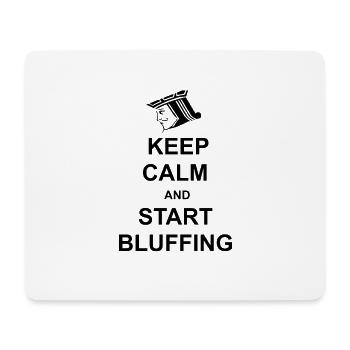 Poker Bluffing cool lustig Sprüche Casino Geschenk - Mousepad (Querformat) - Weiß - Vorne