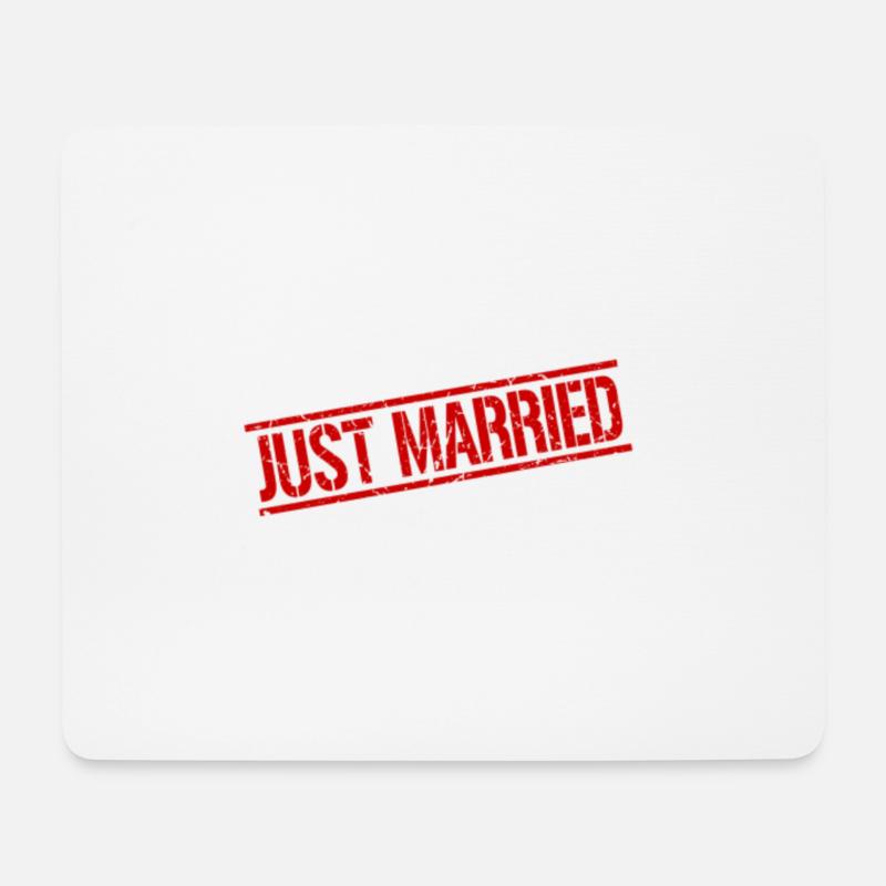 Hochzeit Shirt - Mousepad (Querformat) - Weiß