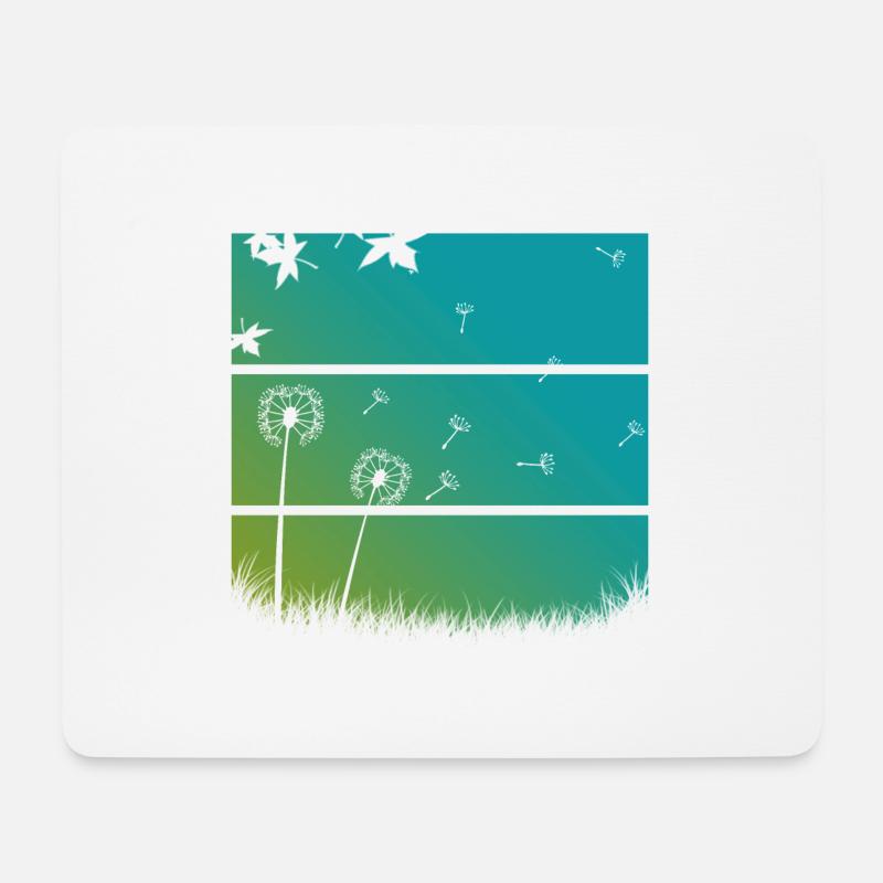 Pusteblumen - Mousepad (Querformat) - Weiß