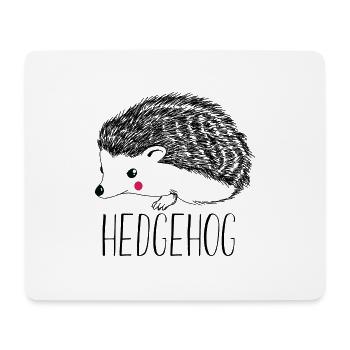 Igel - Mousepad (Querformat) - Weiß - Vorne
