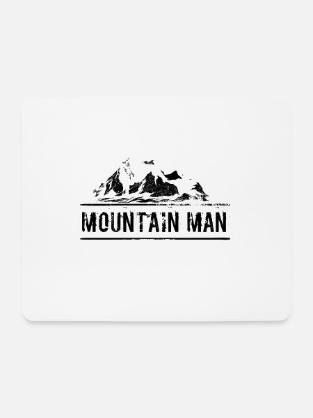 Mountain Man Gipfelstürmer Berg Naturliebhaber - Mousepad (Querformat) - Weiß