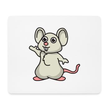 Maus Comic Mäuse Geschenk Haustier Tier niedlich - Mousepad (Querformat) - Weiß - Vorne