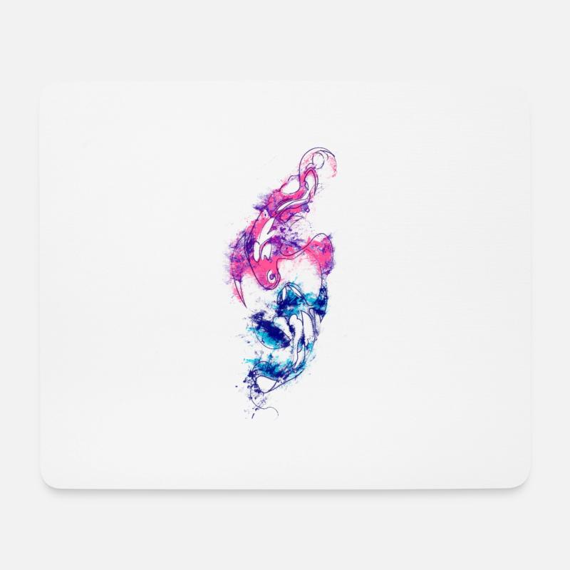 Fische Wasserfarbe Sternzeichen - Mousepad (Querformat) - Weiß