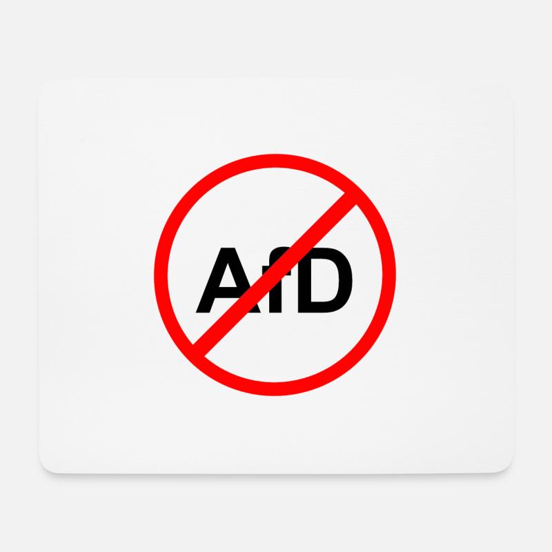 No AfD Straßenschild - Mousepad (Querformat) - Weiß