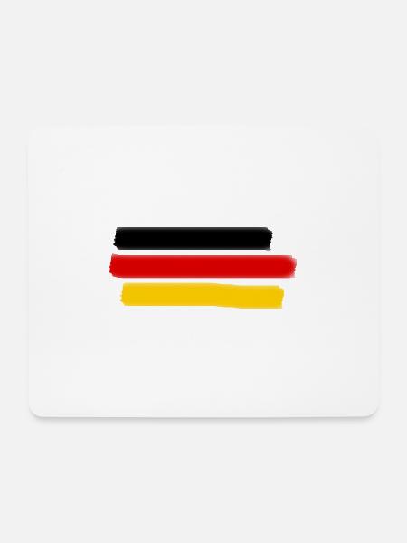 Deutschlandflagge - Mousepad (Querformat) - Weiß