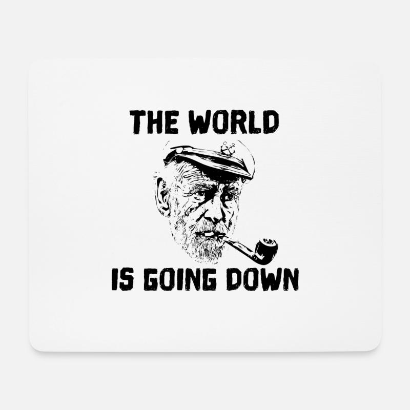 Capitaine de marin - Tapis de souris (format paysage) - blanc