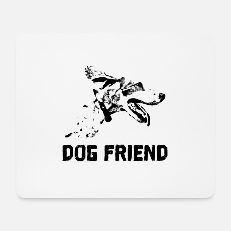 Hund Besterfreund - Mousepad (Querformat) - Weiß