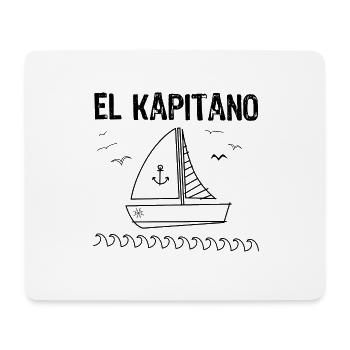 El Kapitano Captain Captain of the Chief on the Water - Mouse Pad (horizontal) - white - Front