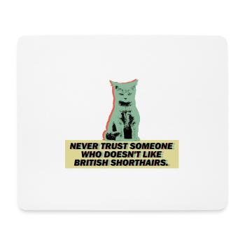 Cadeau de chaton Brit Shorthair Sweet Cat - Tapis de souris (format paysage) - blanc - Devant