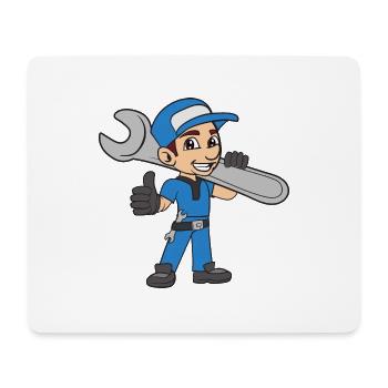 Mechaniker - Mousepad (Querformat) - Weiß - Vorne