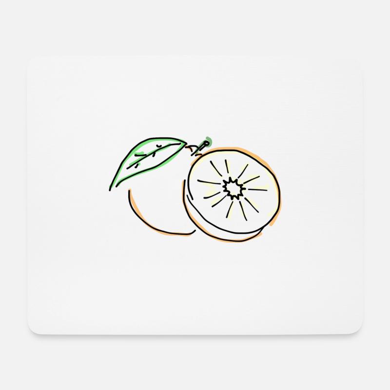 orange - Mouse Pad (horizontal) - white