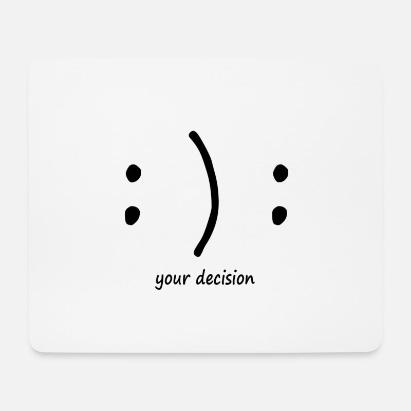 glücklich oder traurig? Emotionen Smiley - Mousepad (Querformat) - Weiß